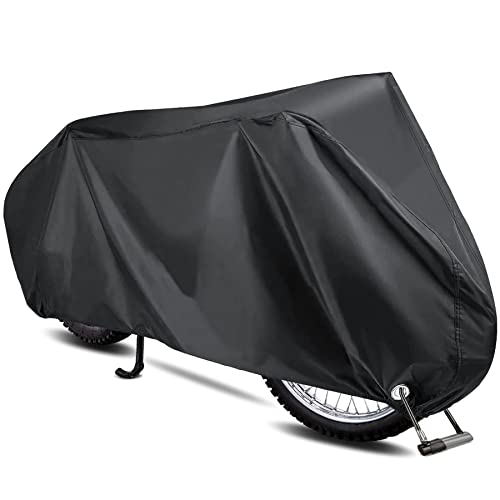 Funda Moto Impermeable, Protector Cubierta Bicicleta Exterior, Outdoor&Indoor Poliéster Funda Cubre Moto Garajes, Universal para Scooter Bicicletas Motocicleta Ciclomotor Motocross - 200x70x110 cm