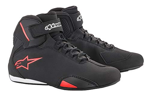 Alpinestars Botas de Moto Sektor Shoe Black Red, Negro/Rojo, 38