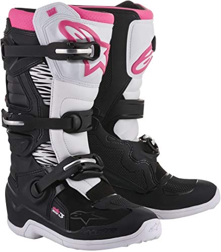 Alpinestars Botas unisex Tech 3 Stella Negro/Blanco/Rosa Sz 09 (Multi, talla única)