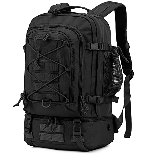 Mardingtop 28L Mochila Militar Táctical Bolsa de Asalto Molle Mochila moto Mochilas de Senderismo Unisex para Acampada, Caza, Aire Libre Ciclismo y más Negro