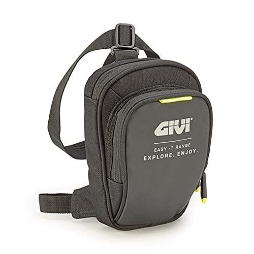 GIVI - Bolsa de Pierna Regulable Negra con Detalles flúor