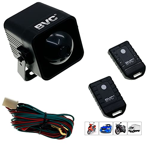 BVC JG-800 - Alarma para Coche y Moto - Alarma Universal Antirrobo Sirena con Mando a Distancia