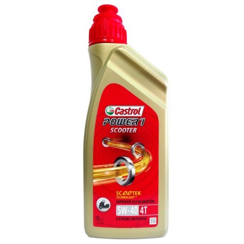 Castrol Power 1 - Aceite de motor para scooter 4T 5W40, 1 litro