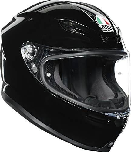 AGV K6 Casco de Moto, Unisex Adulto, Negro, XL