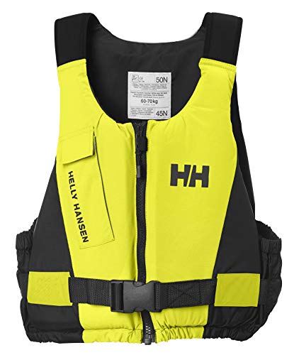 Helly Hansen Rider Vest Chaleco de Ayuda a la flotabilidad, Unisex Adulto, Negro/Amarillo, 50/60