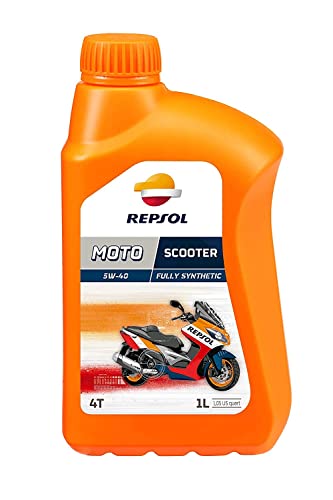 REPSOL Moto Scooter 4T 5W-40 Aceite De Motor Para Moto, 1L