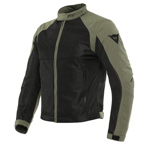 Dainese Sevilla Air Tex Jacket, Chaqueta Moto Verano, Hombre, Negro/Grape-Leaf, 48