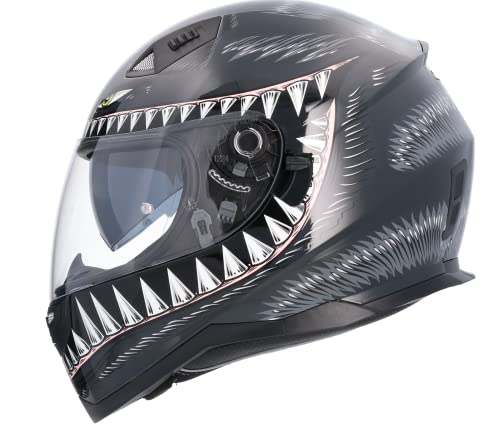 Casco Moto Integral ECE Homologado Wild Cat Negro SH881 EDICION Limitada Talla L (59/60) Casco con Doble Visera Solar Casco Hombre Casco Mujer Casco Unisex