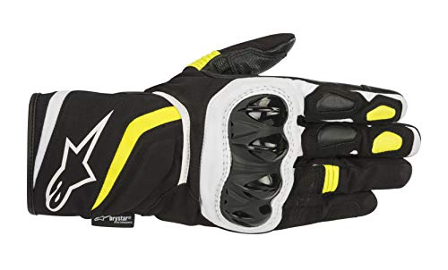 Alpinestars Guantes de Moto T-SP W Drystar Guantes Negro Amarillo Fluo, Negro/Blanco/Fluo, 3XL