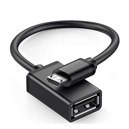 CABLEPELADO Cable OTG Micro USB Android | Adaptador Micro USB Macho a Hembra 2.0 OTG | Alta Velocidad | Compatible con Android Samsung, HTC, Sony, Motorola, LG, Nokia, Aquaris, Tablet | Negro | 20 cm