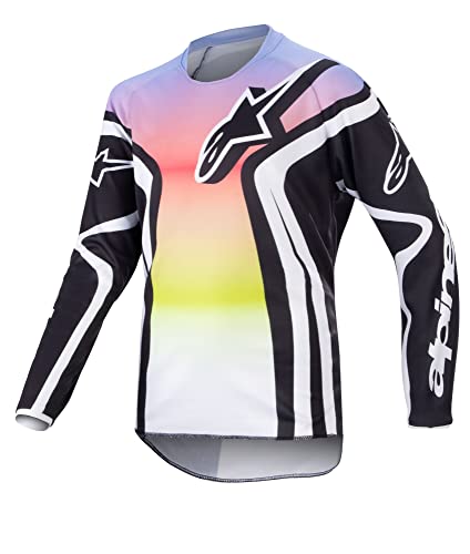 Alpinestars 2023 Youth Racer Semi Jersey (Negro Multicolor, Juventud M)