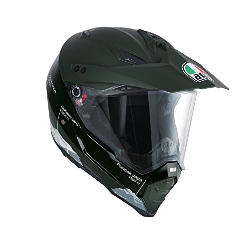 AGV Casco Moto AX-8 Dual Evo E05 Multi, Wild Frontier Military Green/White, S