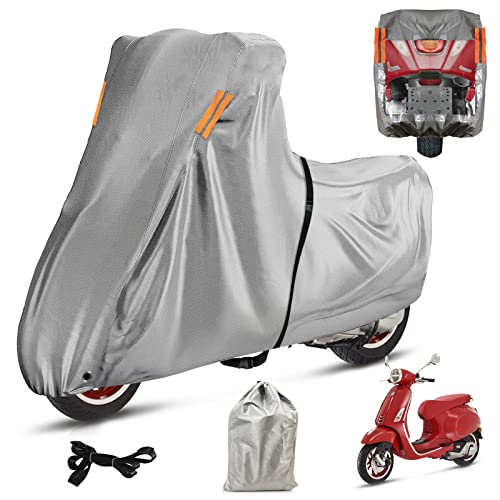 Funda Moto, Accesorios Moto para Largo 1.7-1.9m Moto, Funda Moto Impermeable para Vespa Primavera/Sprint/ET/LX/S, KYMCO 100-115 y Piaggio 1/Zip/NRG 50(200x90x110cm)