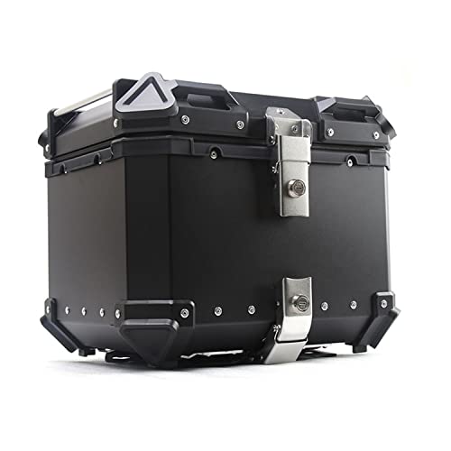 WNANCH Topcase 28/36/45/55/65/80/100 litros Baúl De Moto Aluminio Maletero De Moto con Llaves Y Accesorios Impermeable (Color : Negro, Size : 36L)