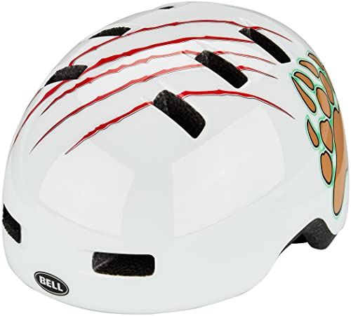 BELL Lil Ripper Casco de Bicicleta, Juventud Unisex, Blanco Brillante Grizzly, Talla única