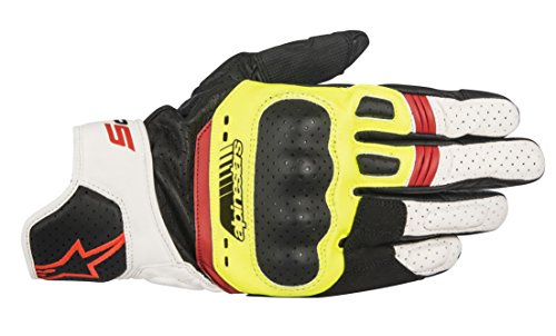 Alpinestars 3558517-1503-S Guantes para Hombre (Negro/Rojo/Amarillo, pequeño)