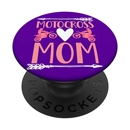 moto mamá dirt bike lindo motocross madre carreras atv regalo PopSockets PopGrip Intercambiable