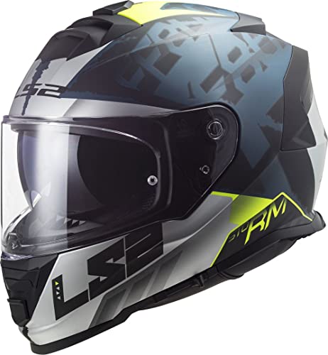 LS2, Casco integral moto Storm Sprinter black cobalt, L, mat black silver cobalt