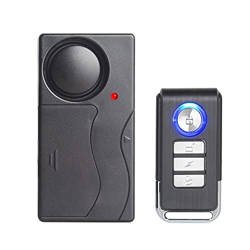 Lancoon Alarma Antirrobo Inalámbrica, Sistema De Seguridad Antirrobo con Sensor De Movimiento Ajustable De Alta Sensibilidad De 110dB para Puerta, Ventana, Bicicleta, Motocicleta, Autocaravana