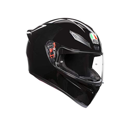 AGV 0281A4I0_002_ML K1 Solid Casco Moto Integral, Negro, ML