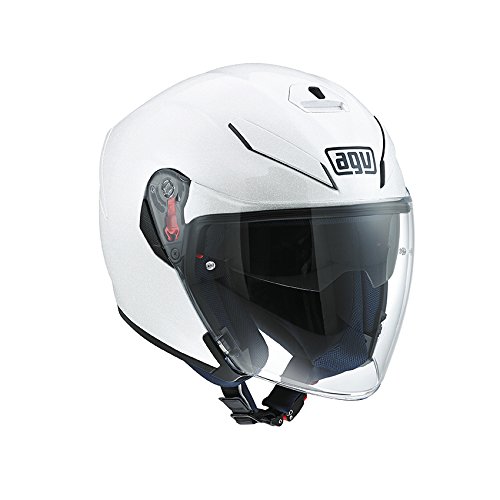 AGV 1131A4G0 K-5 Jet Solid Casco Moto Jet, Blanco Perla, ML