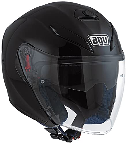 AGV K-5 Solid Casco Moto Jet, Hombre, Negro, XL