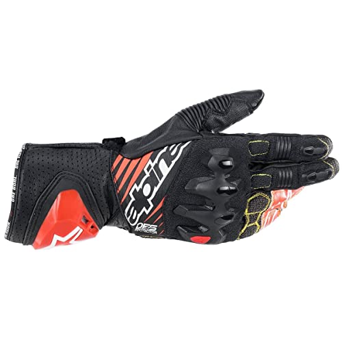 Alpinestars GP Tech V2 Youth Gloves (M, negro/rojo brillante)