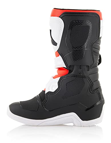 Alpinestars Botas De Mx Primera Infancia Tech 3S Negro-Blanco-Rojo-Fluorescent (Eu 33 / Us 1 Ninos Pequeños, Negro)