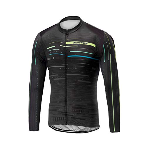 UGLY FROG Conjunto de Ropa de Ciclismo - Jersey de Manga Larga y Zip Completo+ Pantalones de Acolchado 3D Cómodo Respirable Secado Rápido - Ropa Deportivo para Bicicleta de Montaña CXML05F