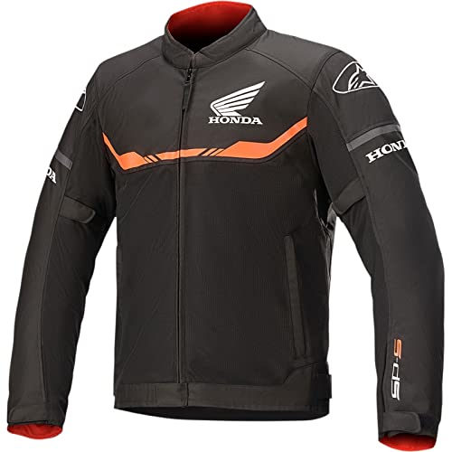 Alpinestars Honda T-SPS Air - Chaquetas de motocicleta para hombre, color negro/rojo brillante/XL