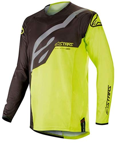 Alpinestars Camiseta De MX 2019 Techstar Factory Negro-Amarillo-Fluorescent (S, Amarillo)