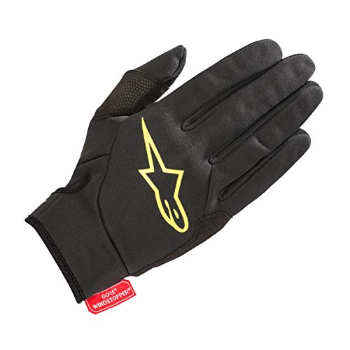 Alpinestars Guante Cortavientos Cascade Gore, Hombres, Ácido Negro Amarillo, S