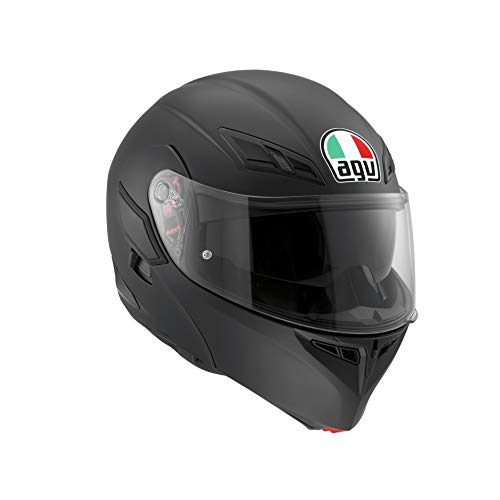 AGV 1021A4HY_003_XL Compact ST Solid Casco Modular, Negro, XL