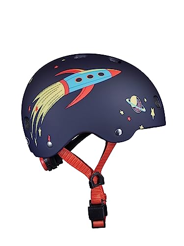 Casco Micro® v2 - Ultraligero 320gr, Luz Seguridad, Casco y Almohadilla Interior de una Sola Pieza (Talla M (52-56 cm), Rocket)