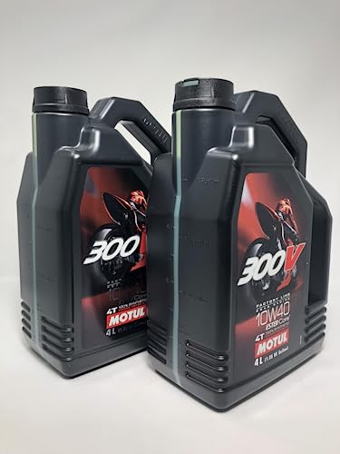 Motul 300 V 4T Factory Line 104121 Road Racing, 10 W-40, paquete de 8 litros