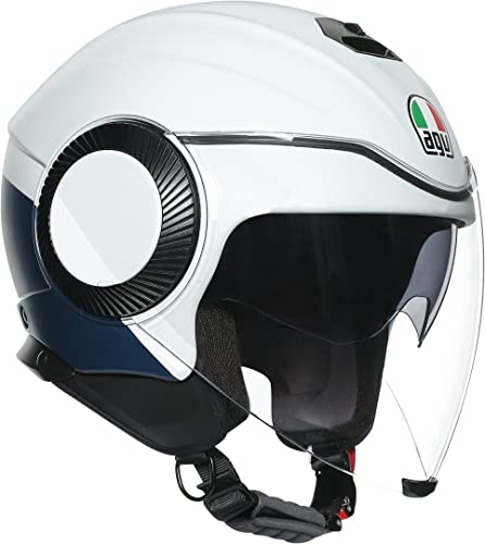 AGV E2205 Multi Casco para Moto, Unisex-Adult, Gris/Negro/Blanco, XL (61)