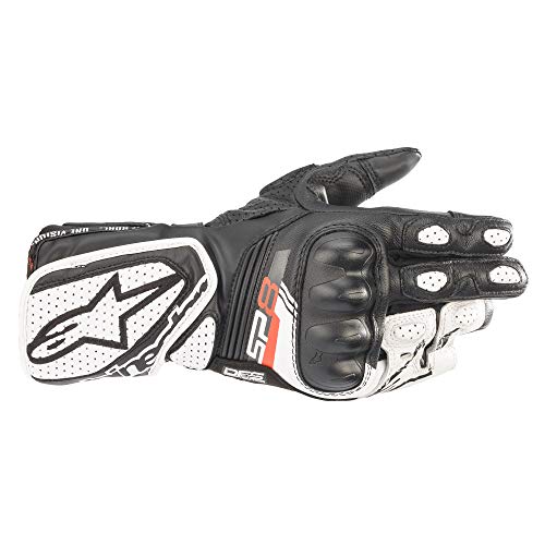 Alpinestars Guantes de Motocicleta Guante Largo de Motocicleta Stella SP-8 V3 Damen Handschuh Lang weiß L, Damas, Sportler, Todo el año, Blanco