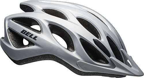 BELL Tracker Casco de Bicicleta, Hombre, Color Plateado Mate, L