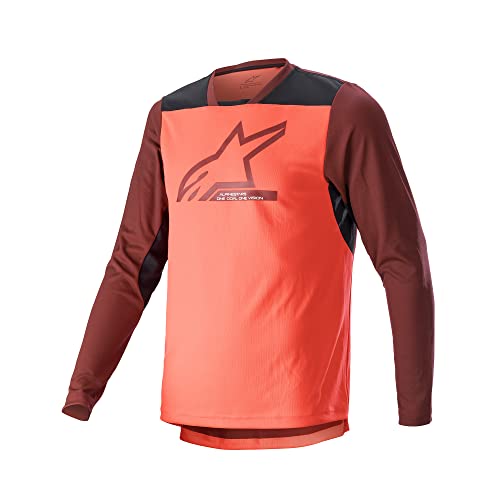 Alpinestars Jersey Drop 6.0, Hombres, Coral Fluorescent/BL, M