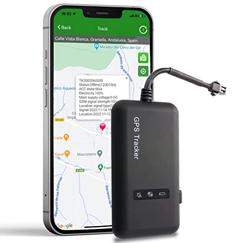 Localizador GPS，Zeerkeer GPS Tracker for Vehicles posición en Tiempo Real con Alarma geofence antirrobo Impermeable Rastreador de automóviles