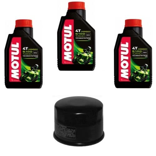 Kit de revisión Yamaha MT-07 ABS 2014 2015 2016 2017 Motul 5100 10W40 Filtro de aceite