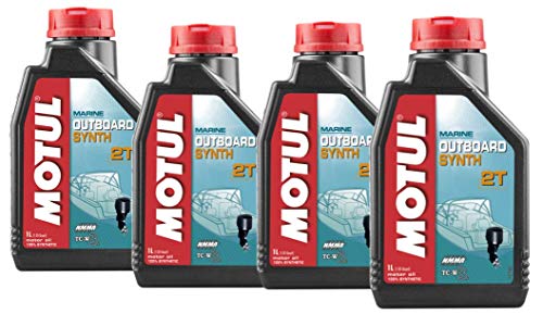 Lubricantes para motor 2 Tiempos Fuera Borda 100% sintético - Motul Outboard Synth 2T, Pack 4 litros