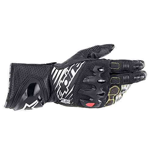 Alpinestars Guantes de Motocicleta Guante Largo de Motocicleta GP Tech V2 Handschuh Lang Schwarz L, Caballeros, Sportler, Todo el año, Negro Mate