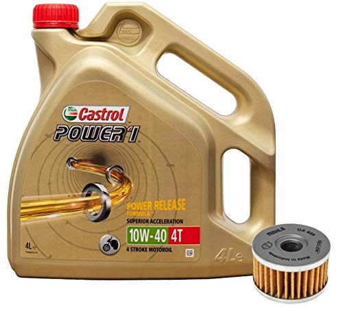 Castrol Kit Duo Power 1 Aceite de Motores 10W-40 4T 4L + Filtro Mahle OX409