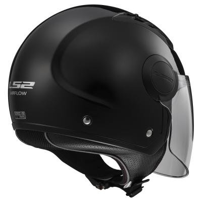 LS2, Casco jet moto Airflow, negro, S