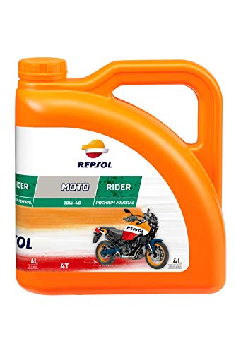 REPSOL Moto Rider 4T 10W-40 Aceite De Motor Para Moto, 4l