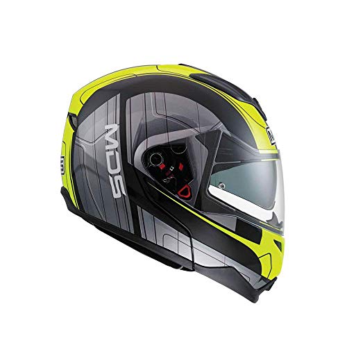 MDS Casco Moto MD200 E2205 Multi, Goreme Black/Grey/Yellow, XL