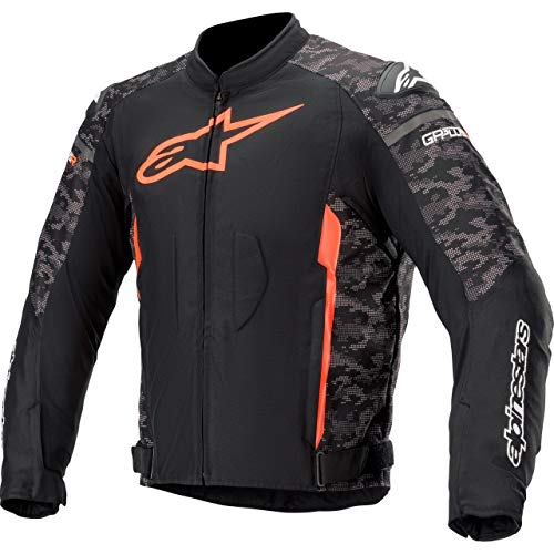 Alpinestars NC Chaqueta, Negro/Camuflaje/Rojo Neón, M Unisex