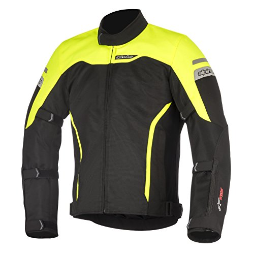 Alpinestars Chaqueta moto Leonis Drystar Air Jacket Black Yellow Fluo, Negro/Amarillo, M