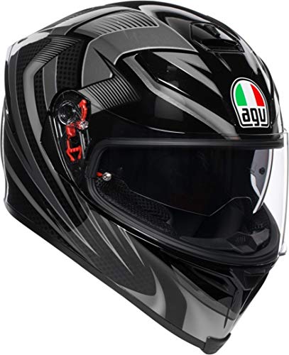 AGV K-5 S HURRICANE 2.0 CASCO INTEGRAL NEGRO PLATA 2XL